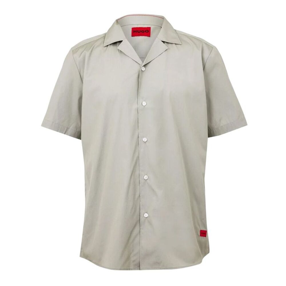 Hugo Mens Ellino Relaxed Fit Short-Sleeved Shirt / Green